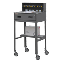 Shop Desk, 23" W x 20" D x 47-3/4" H, Grey Helyx Safety & Industrial Supplies