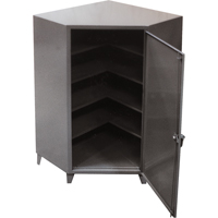 Armoires de coin, Acier, 4 Tablettes, 72" h x 48" la x 24" P, Gris Helyx Safety & Industrial Supplies