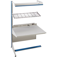 Postes de travail modulaires ergonomiques - Exemples de configurations - A-SA Ajouts &agrave; un c&ocirc;t&eacute;, 36" la x 28" p x 84" h, Ajout &agrave; un c&ocirc;t&eacute; Helyx Safety & Industrial Supplies