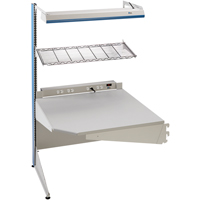 Postes de travail modulaires ergonomiques - Exemples de configurations - A-SC Ajouts de coin &agrave; un c&ocirc;t&eacute;, 36" la x 28" p x 84" h, Ajout de coin &agrave; un c&ocirc;t&eacute; Helyx Safety & Industrial Supplies
