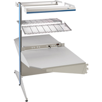 Postes de travail modulaires ergonomiques - Exemples de configurations - A-DC Ajouts de coin &agrave; deux c&ocirc;t&eacute;s, 36" la x 56" p x 84" h, Ajout de coin &agrave; deux c&ocirc;t&eacute;s Helyx Safety & Industrial Supplies