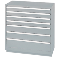 Armoires de rangement avec tiroirs, 7 tiroirs, 40-1/4" la x 22-1/2" p x 41-3/4" h, Gris Helyx Safety & Industrial Supplies