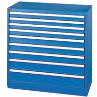 Armoires de rangement avec tiroirs, 9 tiroirs, 40-1/4" la x 22-1/2" p x 41-3/4" h, Bleu brillant Helyx Safety & Industrial Supplies