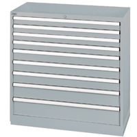 Armoires de rangement avec tiroirs, 9 tiroirs, 40-1/4" la x 22-1/2" p x 41-3/4" h, Gris Helyx Safety & Industrial Supplies