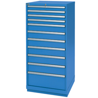 Armoires de rangement avec tiroirs, 11 tiroirs, 28-1/4" la x 28-1/2" p x 59-1/2" h, Bleu brillant Helyx Safety & Industrial Supplies
