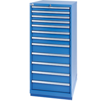 Armoires de rangement avec tiroirs, 12 tiroirs, 28-1/4" la x 28-1/2" p x 59-1/2" h, Bleu brillant Helyx Safety & Industrial Supplies