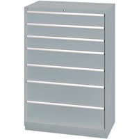 Armoires de rangement avec tiroirs, 7 tiroirs, 40-1/4" la x 22-1/2" p x 59-1/2" h, Gris Helyx Safety & Industrial Supplies