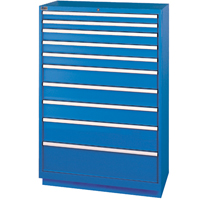 Armoires de rangement avec tiroirs, 10 tiroirs, 40-1/4" la x 22-1/2" p x 59-1/2" h, Bleu brillant Helyx Safety & Industrial Supplies