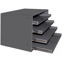 Casiers pour boîtes &agrave; compartiments, Acier, 4 compartiments, 20" la x 15-3/4" p, 15" h, Gris Helyx Safety & Industrial Supplies