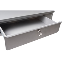 Wall-Mounted Shop Desk, 34-1/2" W x 28" D x 31" H, Grey Helyx Safety & Industrial Supplies