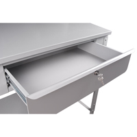 Open Floor Style Shop Desk, 34-1/2" W x 30" D x 53" H, Grey Helyx Safety & Industrial Supplies