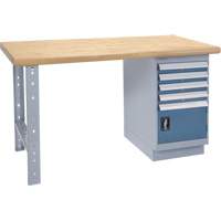 Heavy-Duty Workbench, Door w/ Drawer Combination, 1500 lbs. Cap., 60" W x 36" D, 34" H Helyx Safety & Industrial Supplies