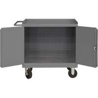 Armoire d'&eacute;tabli mobile avec panneau arri&egrave;re &agrave; persiennes, Acier Surface Helyx Safety & Industrial Supplies