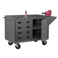 Armoire d'&eacute;tabli mobile, Acier Surface Helyx Safety & Industrial Supplies
