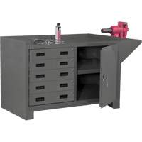Post de travail fixe, Acier Surface, 60-1/8" la x 24-1/4" p x 36-1/4" h Helyx Safety & Industrial Supplies