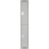 Casiers Clean Line, 2 niveaux, 12" x 18" x 72", Acier, Gris, Rivet (assembl&eacute;) Helyx Safety & Industrial Supplies