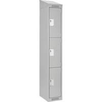 Casiers Clean Line, 3 niveaux, 12" x 18" x 78", Acier, Gris, Rivet (assembl&eacute;) Helyx Safety & Industrial Supplies