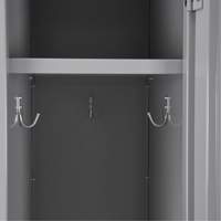 Casiers Clean Line, 3 niveaux, Bloc de 4, 48" x 18" x 78", Acier, Gris, Rivet (assembl&eacute;) Helyx Safety & Industrial Supplies