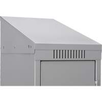 Casiers Clean Line, 2 niveaux, Bloc de 4, 48" x 18" x 78", Acier, Gris, Rivet (assembl&eacute;) Helyx Safety & Industrial Supplies