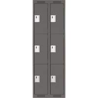 Casiers Clean Line, 3 niveaux, Bloc de 2, 24" x 18" x 72", Acier, Charbon, Rivet (assembl&eacute;) Helyx Safety & Industrial Supplies