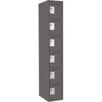Petits casiers Clean Line, 6 niveaux, 12" x 18" x 72", Acier, Charbon, Rivet (assembl&eacute;) Helyx Safety & Industrial Supplies
