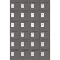 Petits casiers Clean Line, 6 niveaux, Bloc de 4, 48" x 18" x 72", Acier, Charbon, Rivet (assembl&eacute;) Helyx Safety & Industrial Supplies