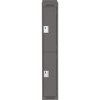 Casiers Clean Line, 2 niveaux, 12" x 18" x 78", Acier, Charbon, Rivet (assembl&eacute;) Helyx Safety & Industrial Supplies