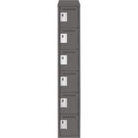 Petits casiers Clean Line, 6 niveaux, 12" x 18" x 78", Acier, Charbon, Rivet (assembl&eacute;) Helyx Safety & Industrial Supplies