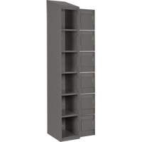 Petits casiers Clean Line, 6 niveaux, Bloc de 4, 48" x 18" x 78", Acier, Charbon, Rivet (assembl&eacute;) Helyx Safety & Industrial Supplies