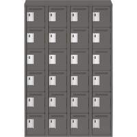 Petits casiers Clean Line, 6 niveaux, Bloc de 4, 48" x 18" x 78", Acier, Charbon, Rivet (assembl&eacute;) Helyx Safety & Industrial Supplies
