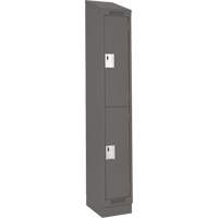 Casiers Clean Line, 2 niveaux, 12" x 18" x 82", Acier, Charbon, Rivet (assembl&eacute;) Helyx Safety & Industrial Supplies