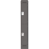 Casiers Clean Line, 2 niveaux, 12" x 18" x 82", Acier, Charbon, Rivet (assembl&eacute;) Helyx Safety & Industrial Supplies