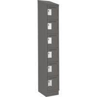 Petits casiers Clean Line, 6 niveaux, 12" x 18" x 82", Acier, Charbon, Rivet (assembl&eacute;) Helyx Safety & Industrial Supplies