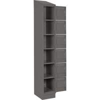 Petits casiers Clean Line, 6 niveaux, Bloc de 4, 48" x 18" x 82", Acier, Charbon, Rivet (assembl&eacute;) Helyx Safety & Industrial Supplies