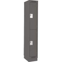Casiers Clean Line, 2 niveaux, 12" x 18" x 76", Acier, Charbon, Rivet (assembl&eacute;) Helyx Safety & Industrial Supplies