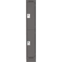 Casiers Clean Line, 2 niveaux, 12" x 18" x 76", Acier, Charbon, Rivet (assembl&eacute;) Helyx Safety & Industrial Supplies