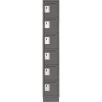 Petits casiers Clean Line, 6 niveaux, 12" x 18" x 76", Acier, Charbon, Rivet (assembl&eacute;) Helyx Safety & Industrial Supplies