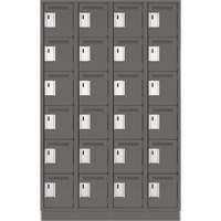 Petits casiers Clean Line, 6 niveaux, Bloc de 4, 48" x 18" x 76", Acier, Charbon, Rivet (assembl&eacute;) Helyx Safety & Industrial Supplies