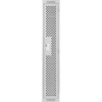 Clean Line Lockers, 12" x 12" x 72", Steel, Grey, Rivet (Assembled), Perforated Helyx Safety & Industrial Supplies