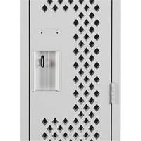 Clean Line Lockers, 12" x 12" x 72", Steel, Grey, Rivet (Assembled), Perforated Helyx Safety & Industrial Supplies