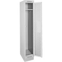 Casiers Clean Line, 12" x 18" x 76", Acier, Gris, Rivet (assembl&eacute;), Perfor&eacute; Helyx Safety & Industrial Supplies