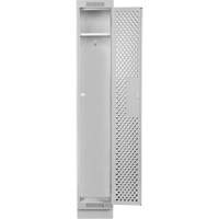Casiers Clean Line, 12" x 18" x 76", Acier, Gris, Rivet (assembl&eacute;), Perfor&eacute; Helyx Safety & Industrial Supplies