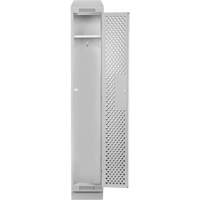 Clean Line Lockers, 12" x 18" x 82", Steel, Grey, Rivet (Assembled), Perforated Helyx Safety & Industrial Supplies