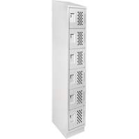 Petit casier perfor&eacute; Clean-Line, 6 niveaux, 15" x 72" x 12", Acier Helyx Safety & Industrial Supplies