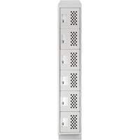 Petit casier perfor&eacute; Clean-Line, 6 niveaux, 15" x 72" x 12", Acier Helyx Safety & Industrial Supplies