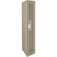 Casiers Clean Line, 12" x 15" x 72", Acier, Beige, Rivet (assembl&eacute;), Perfor&eacute; Helyx Safety & Industrial Supplies