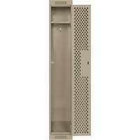 Casiers Clean Line, 12" x 15" x 72", Acier, Beige, Rivet (assembl&eacute;), Perfor&eacute; Helyx Safety & Industrial Supplies