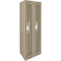 Casiers Clean Line, Bloc de 2, 24" x 15" x 72", Acier, Beige, Rivet (assembl&eacute;), Perfor&eacute; Helyx Safety & Industrial Supplies