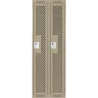 Casiers Clean Line, Bloc de 2, 24" x 15" x 72", Acier, Beige, Rivet (assembl&eacute;), Perfor&eacute; Helyx Safety & Industrial Supplies
