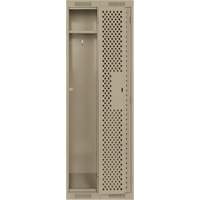 Casiers Clean Line, Bloc de 2, 24" x 15" x 72", Acier, Beige, Rivet (assembl&eacute;), Perfor&eacute; Helyx Safety & Industrial Supplies